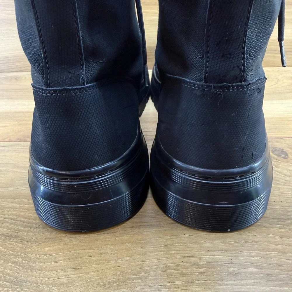 Dr Martens Combs II Chunky Lug Boot Mens 12 Black Canvas Lace Up Modern Punk Y2K